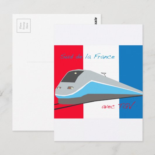 hogesnelheidstrein briefkaart (Voorkant / Achterkant)