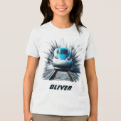 Hogesnelheidstrein Tri-Blend Shirt (Voorkant)