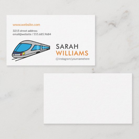 Hogesnelheidstrein Visitekaartje (Voorkant / Achterkant)
