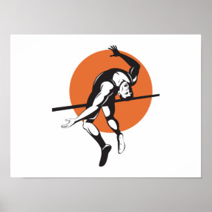 Hogespringen op spoor en veld Athlete Poster