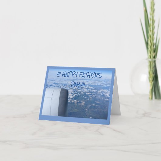 Hogevliegen in de lucht, Vaderdag kaart (Voorkant)