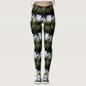 Hogewalrundimensionale kunst, Zwart Leggings (Voorkant)