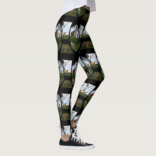 Hogewalrundimensionale kunst, Zwart Leggings (Rechts)