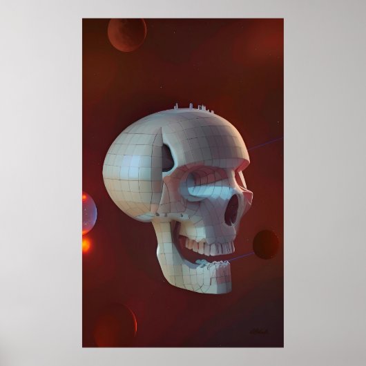 Hogewoongewonen op Schedelasteroïde 42-C Poster (Voorkant)