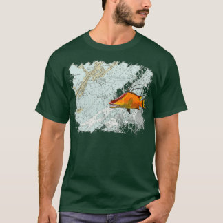 Hogfish op een grafiek t-shirt