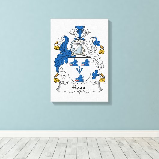 Hogg Family Crest Canvas Afdruk (Insitu (Houten vloer))