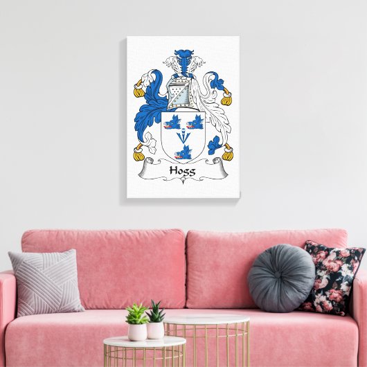 Hogg Family Crest Canvas Afdruk (Insitu (Woonkamer))