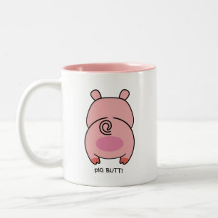 Hogging alle koffie! 🐷☕😂 tweekleurige koffiemok