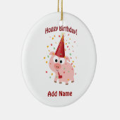 Hoggy Birthday! Keramisch Ornament (Rechts)