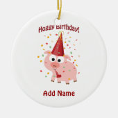 Hoggy Birthday! Keramisch Ornament (Voorkant)