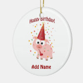 Hoggy Birthday! Keramisch Ornament (Links)