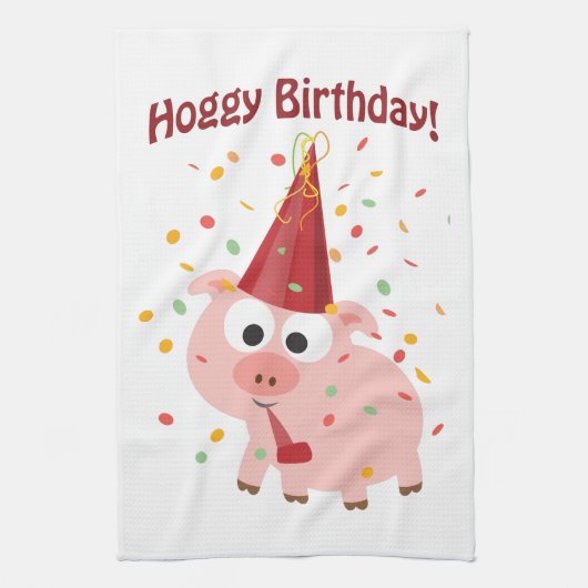 Hoggy Birthday! Theedoek (Verticaal)
