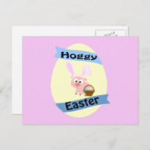 Hoggy Easter! Feestdagenkaart (Voorkant / Achterkant)