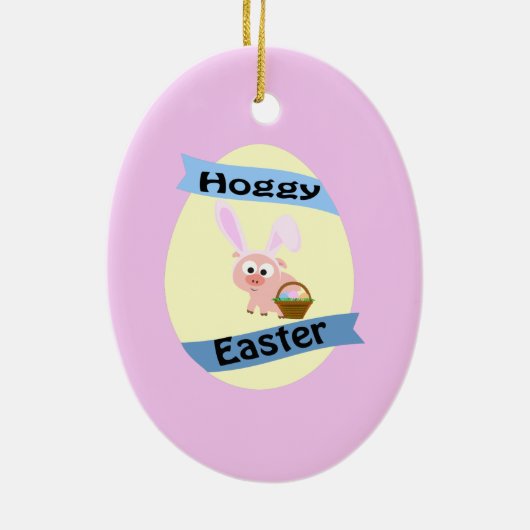 Hoggy Easter! Keramisch Ornament (Achterkant)