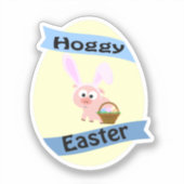 Hoggy Easter Pig Sticker (Voorkant)