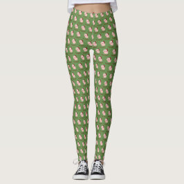 Hoggy Feestdagen Leuk Varken met een Santa Hat Leggings