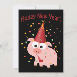 Hoggy nieuwjaar! Uitnodiging tot Confetti Pig Part