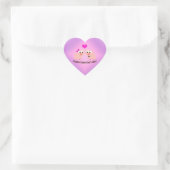 Hoggy Valentijnsdag Pig Love Hart Sticker (Tas)