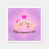 Hoggy Valentijnsdag Pig Love Pun Servet (Voorkant)
