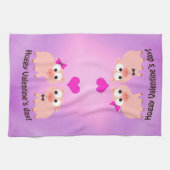 Hoggy Valentijnsdag Pig Love Theedoek (Horizontaal)