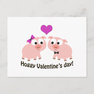 Hoggy Valentijnsdag Pigs Feestdagenkaart