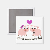 Hoggy Valentijnsdag Pigs Magneet (Voorkant / Achterkant)