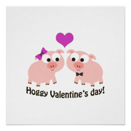 Hoggy Valentijnsdag Pigs Perfect Poster