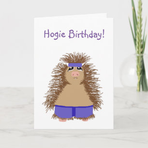 Hogie the Hedgel Athlete Birthday  Kaart