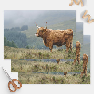 Hogland Koe Mistige Ochtend Decoupage Inpakpapier Vel