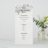 Hoglandschap Schets Bruiloftsmenu Menu (Staand voorkant)