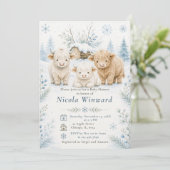 Hogline Koe Baby Shower Kaart (Staand voorkant)