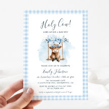 Hogline Koe Baby Shower Uitnodiging