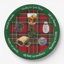 Hogmanay First Foot Gifts Clan Stewart Tartan Papieren Bordje