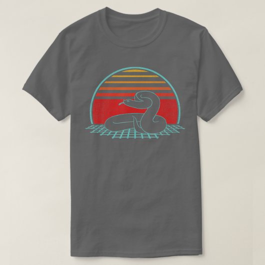 Hognose Snake Lover Retro  80s Style Pet Ow T-shirt (Design voorkant)
