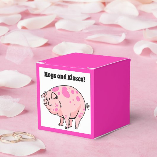 Hogs and Kisses Leuke Varken Hog Cartoon Bedankdoosjes (Huwelijk)