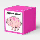 Hogs and Kisses Leuke Varken Hog Cartoon Bedankdoosjes (Voorkant Zijde)