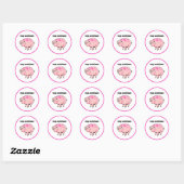 Hogs and Kisses Leuke Varken Hog Cartoon Ronde Sticker (Vel)