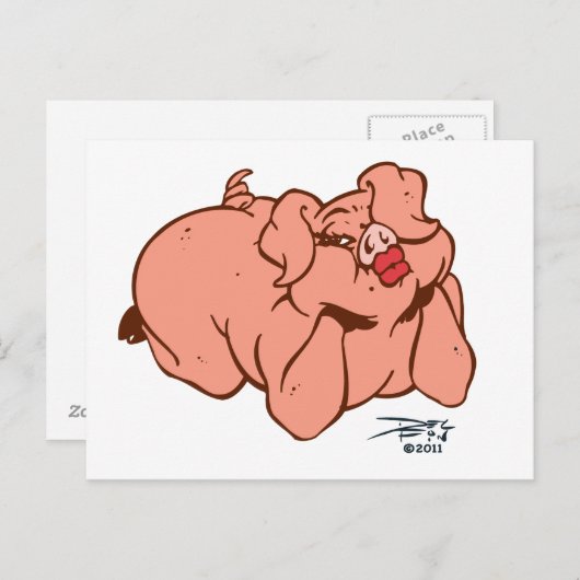 Hogs en Kisses Briefkaart (Voorkant / Achterkant)