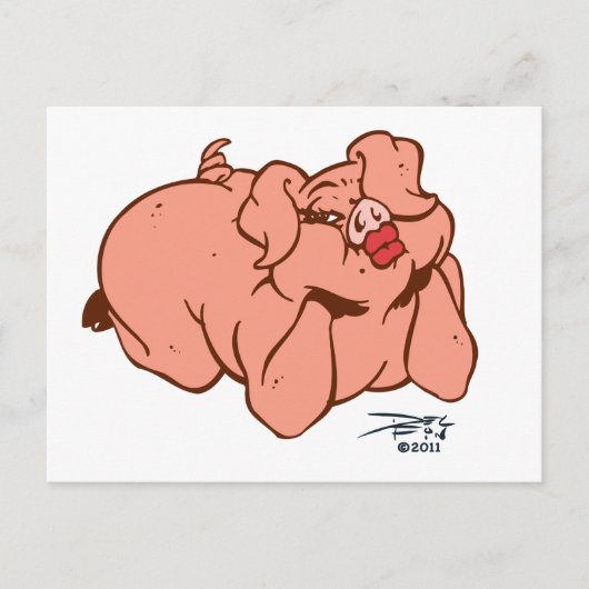 Hogs en Kisses Briefkaart (Voorkant)