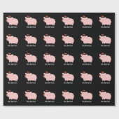 Hogs en Kisses Funny Hog Pig Dark BG Cadeaupapier (Vlak)