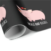 Hogs en Kisses Funny Hog Pig Dark BG Cadeaupapier (Rol Hoek)