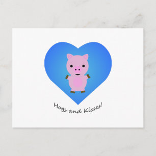 Hogs en Kisses Pig Briefkaart