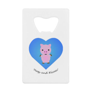 Hogs en Kisses Pig Creditkaart Flessenopener