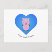 Hogs en Kisses Pig Feestdagenkaart (Voorkant)