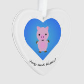 Hogs en Kisses Pig Ornament (voorkant)