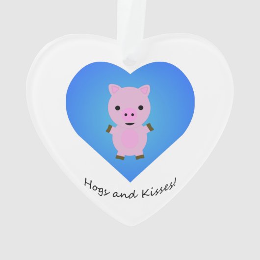 Hogs en Kisses Pig Ornament (achterkant)