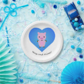 Hogs en Kisses Pig Papieren Bordje (Feest)