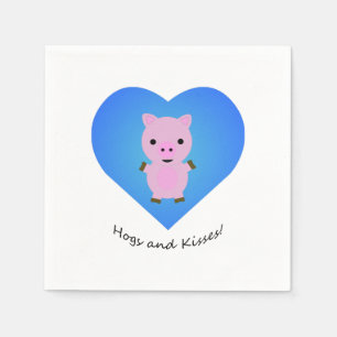 Hogs en Kisses Pig Servet