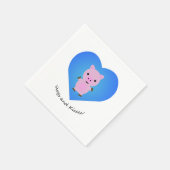 Hogs en Kisses Pig Servet (Hoek)