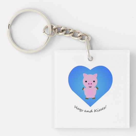 Hogs en Kisses Pig Sleutelhanger (voorkant)